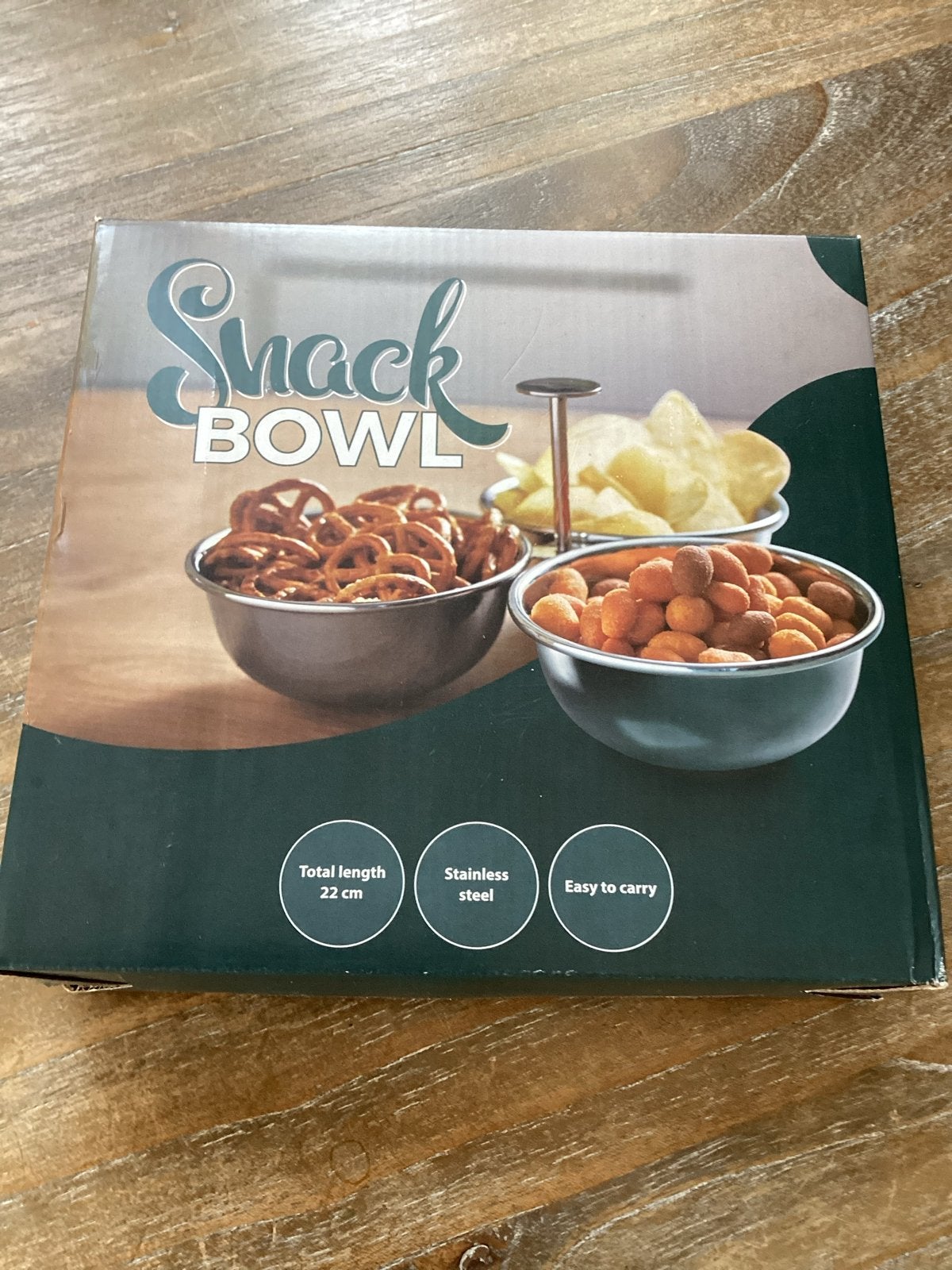 Snack Bowl - Stalen Stel met 3 Schaaltjes, Overige typen, Ophalen of Verzenden, Metaal, Overige merken