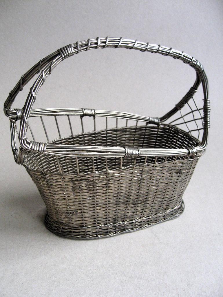 Vintage verzilverd wijn schenk mandje, Antiek en Kunst, Ophalen of Verzenden