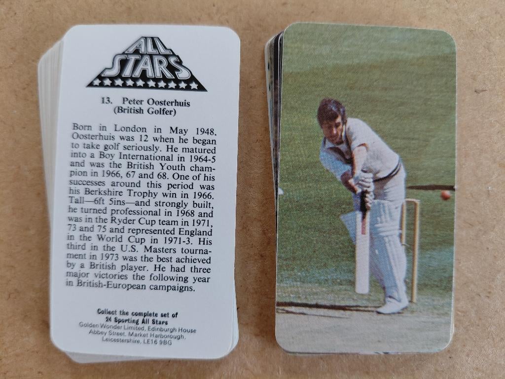 Sporting All Stars complete set 24 trade cards sport 1979, Ophalen, Overige sporten, Poster, Plaatje of Sticker