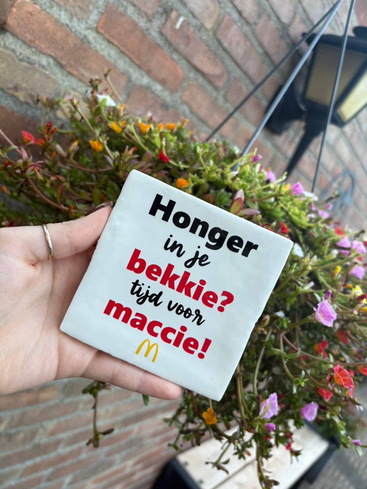Tegel met tekst, Huis en Inrichting, Ophalen of Verzenden