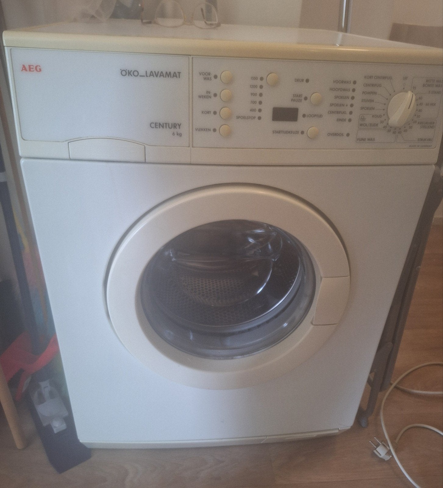 Wasmachine  AEG, Ophalen, Gebruikt, 1200 tot 1600 toeren, 85 tot 90 cm