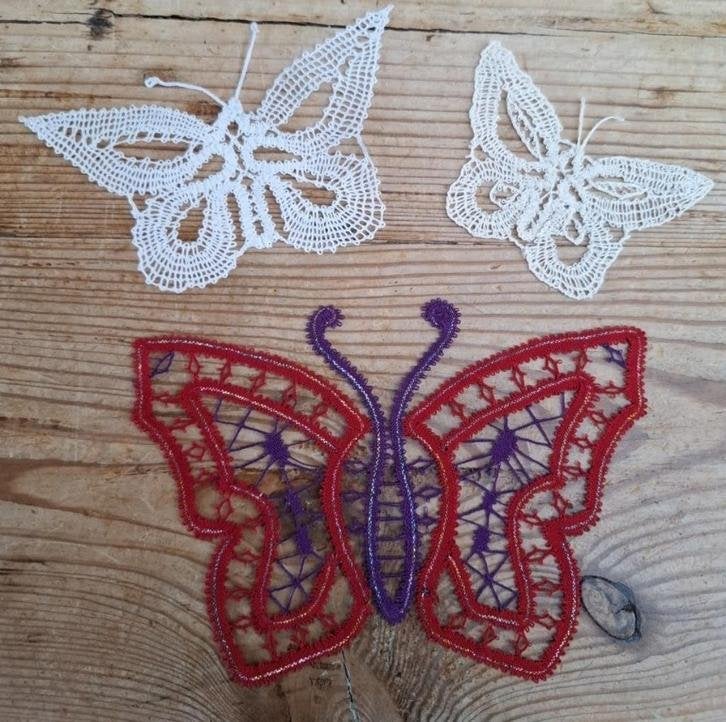 3 Gekantkloste vlinders, Ophalen of Verzenden