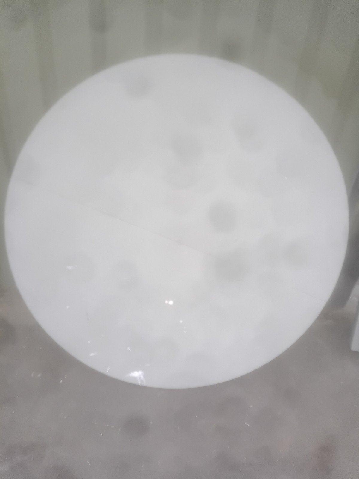Degelijke ronde houten eettafel uitschuifbaar, Ophalen, Gebruikt, Rond, 50 tot 100 cm