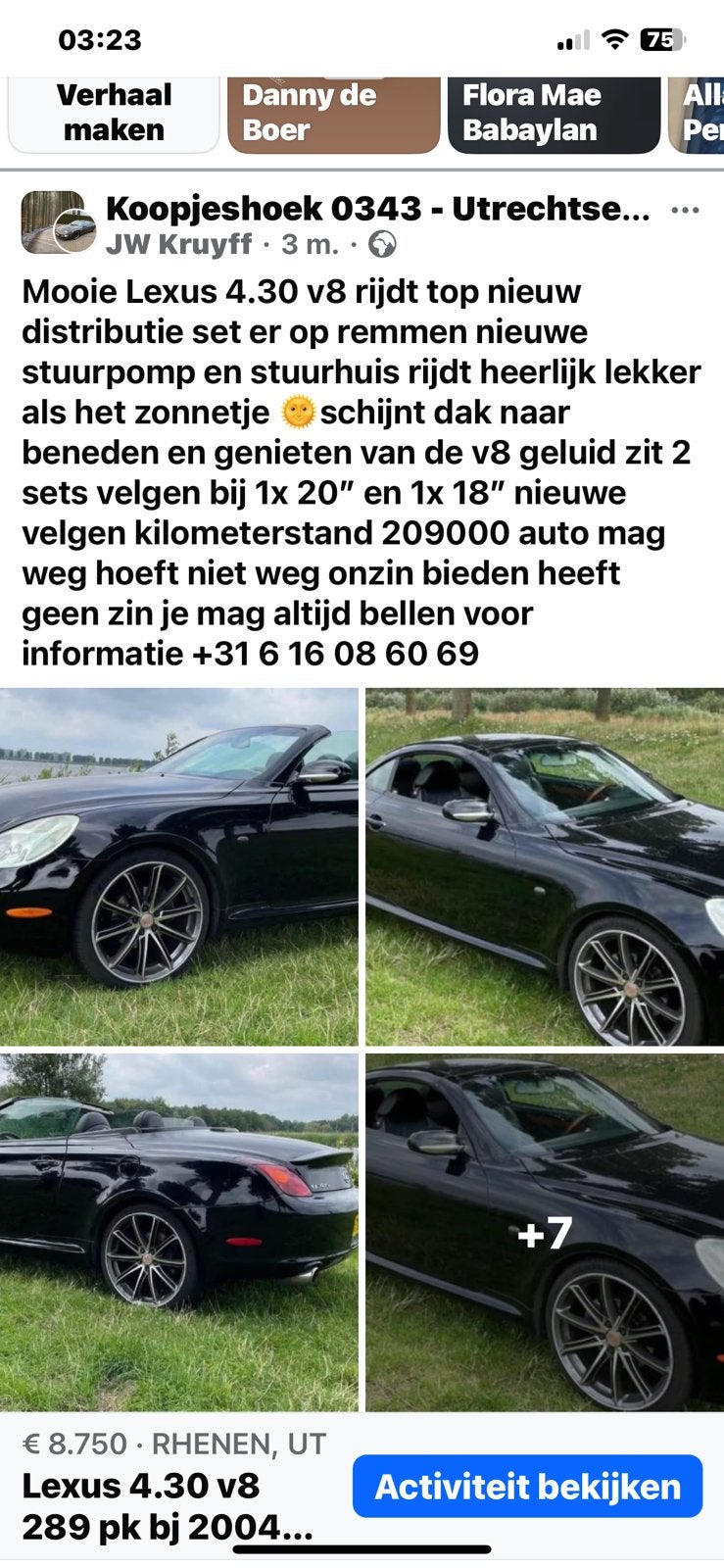 Lexus SC 2004 Zwart v8 apk 20-9-2026, Auto's, Lexus, 4293 cc, Cabriolet, SC, Zwart