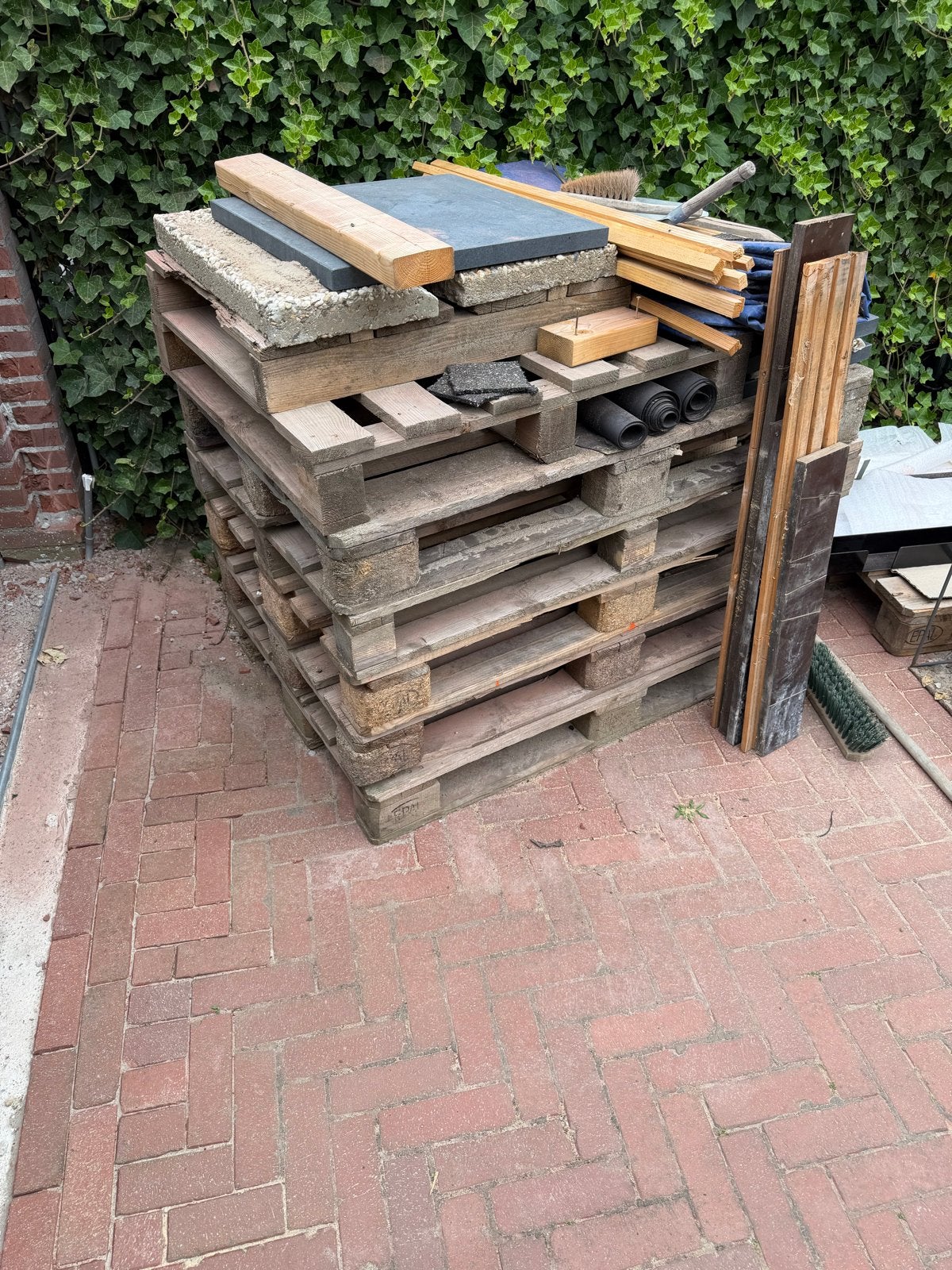 Gratis pallets, Doe-het-zelf en Verbouw, Hout en Planken, Ophalen, Gebruikt, 50 mm of meer, Balk