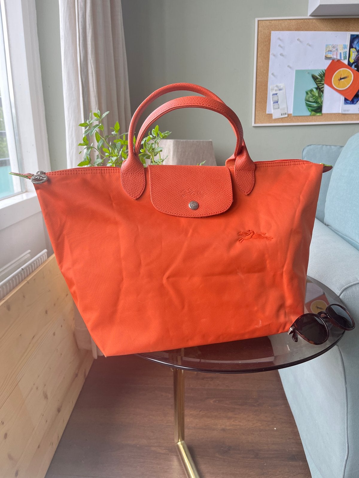 Longchamp Le Pliage Shopper - Oranje, Ophalen of Verzenden, Gebruikt, Oranje, Shopper