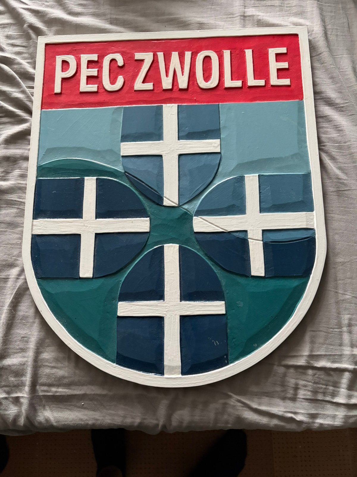 PEC Zwolle wandbord, Ophalen of Verzenden, Zo goed als nieuw, Reclamebord
