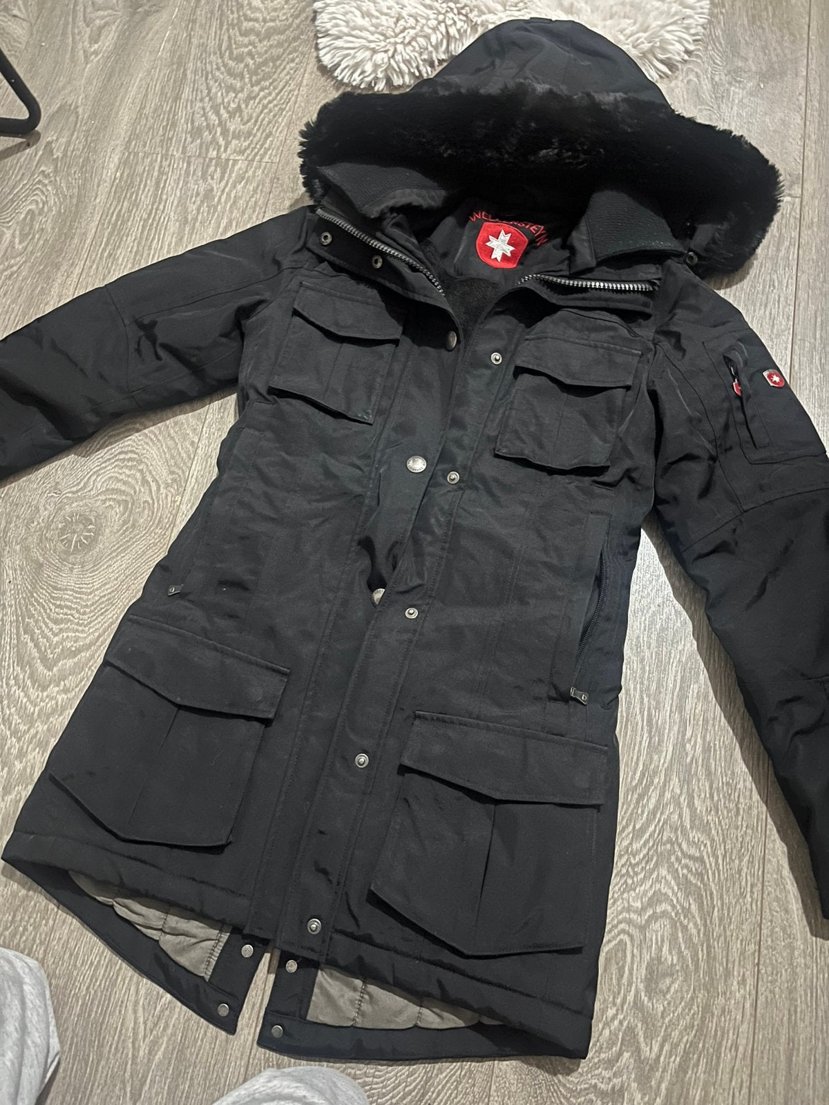 Wellensteyn Schneezauber Winterjas Dames XS Zwart, Ophalen of Verzenden, Zo goed als nieuw, Maat 34 (XS) of kleiner, Zwart