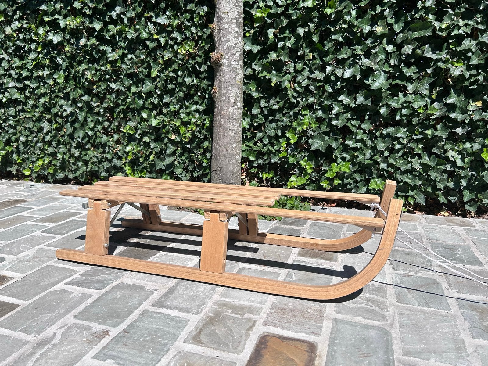 Inklapbare houten slee - Handig en compact, Ophalen, Gebruikt, Hout