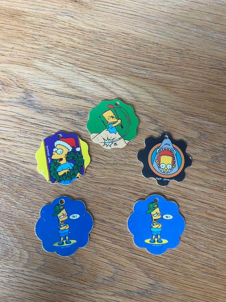5 Flippo’s the simpsons (croky, sultana), Verzamelen, Flippo's, Ophalen of Verzenden, Losse flippo's