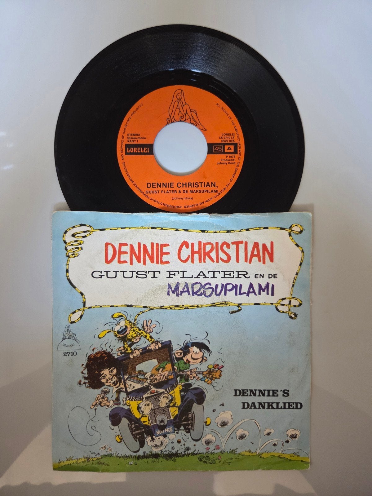Dennie Chritstian - Guus Flater & De Marsupilami, Ophalen of Verzenden, Gebruikt, 7 inch, Nederlandstalig