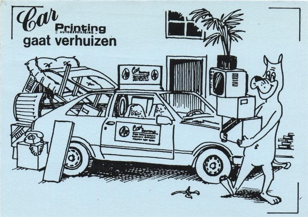 Car Printing, Leidschendam - 01?-1985 - verhuisbericht, Ophalen of Verzenden, Briefkaart
