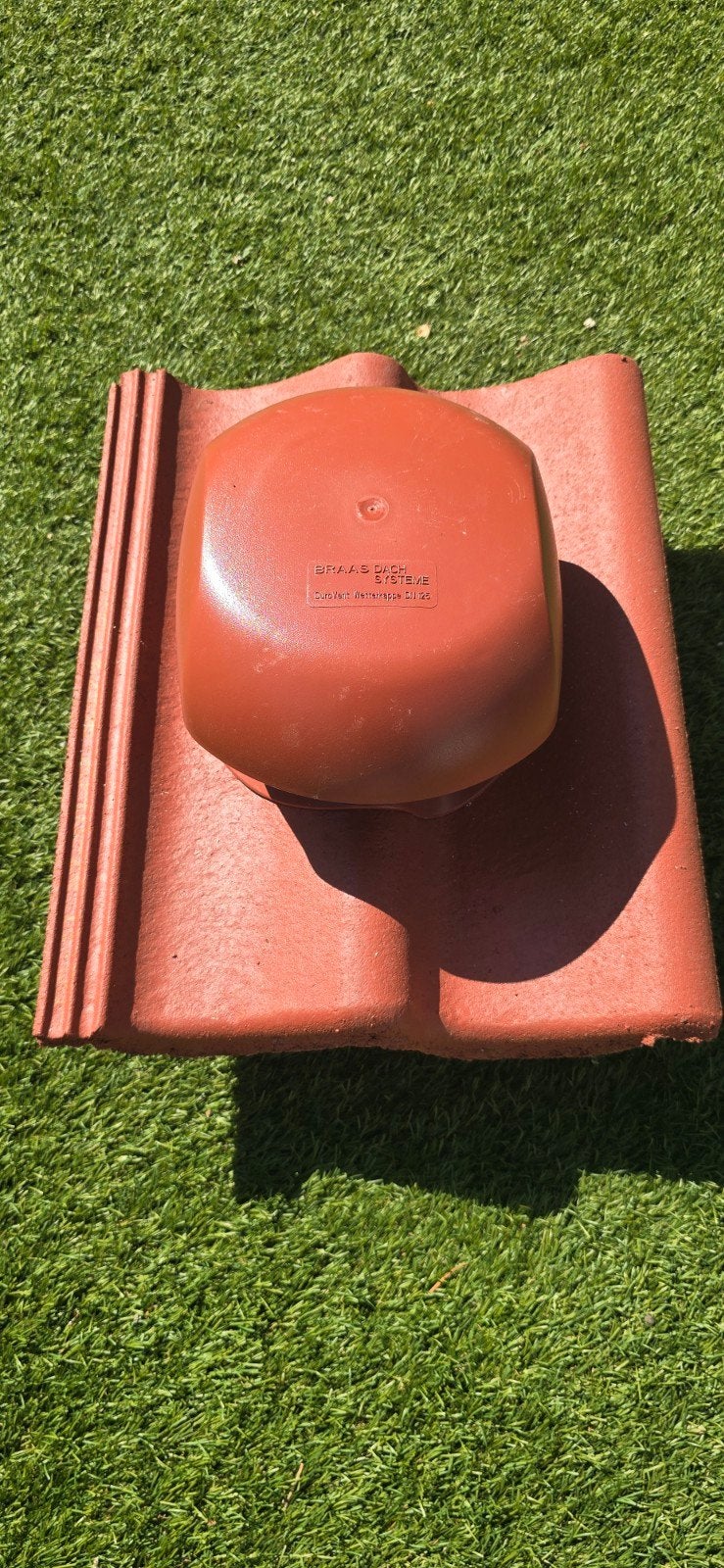 Ventilatie dakpan DN 125 rood voor mechanische ventilatie, Ophalen