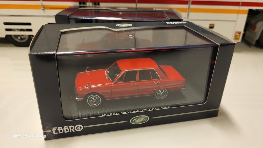 Ebbro Nissan Skyline GT GC10 Red - 1968, Overige merken, Auto, Nieuw, Ophalen of Verzenden