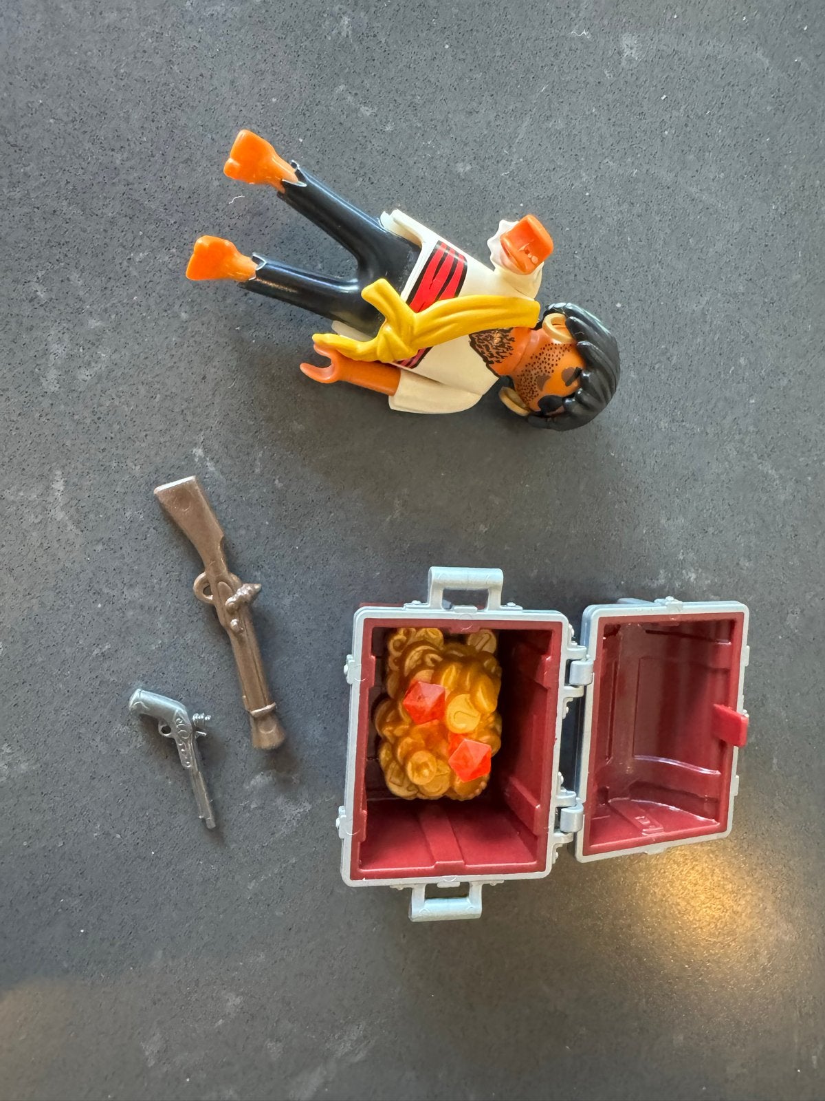 Playmobil 9358 - Piraat met schat en wapens, Pirates, Gebruikt, Complete set, Ophalen of Verzenden