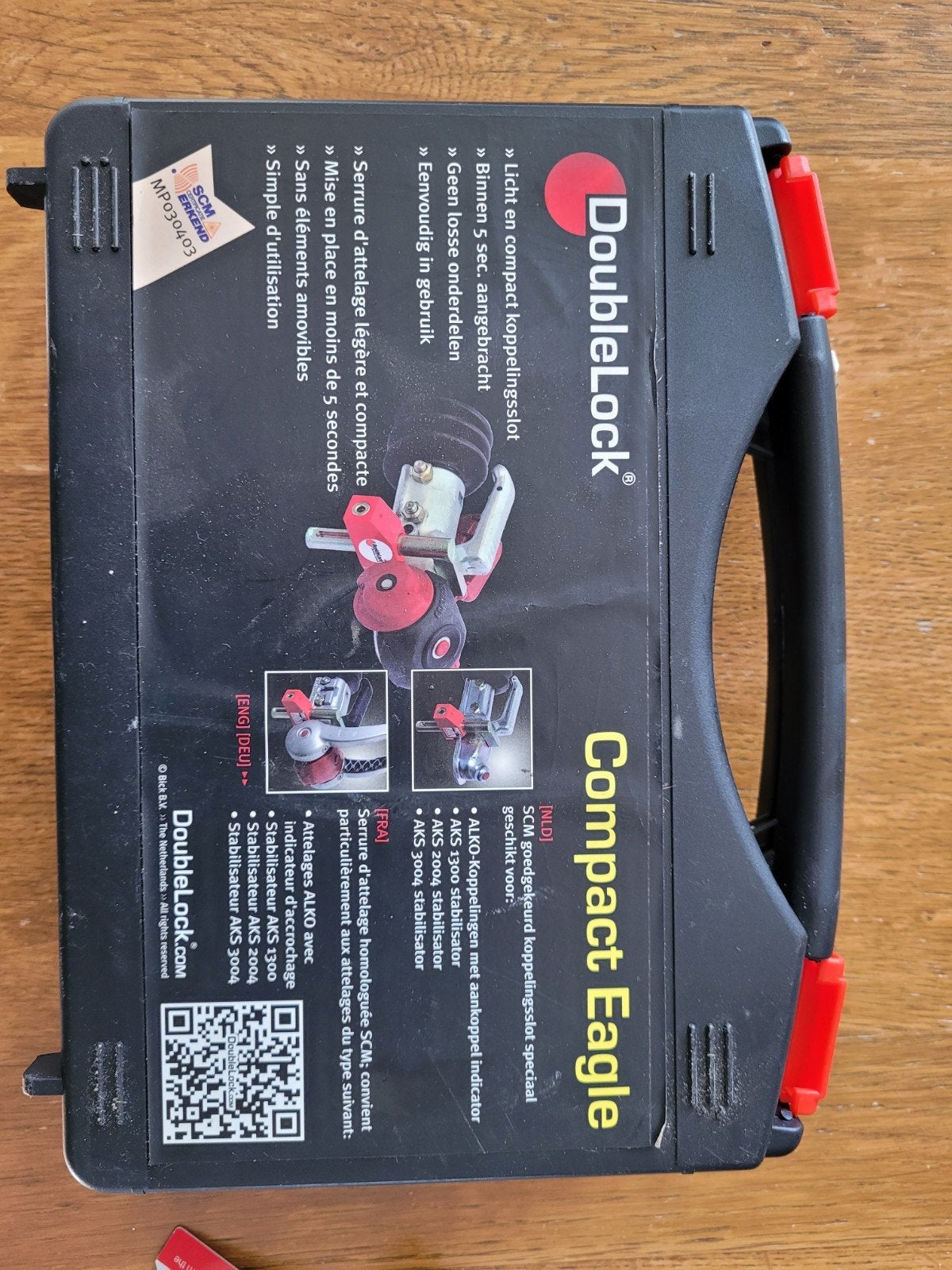 DoubleLock Compact Eagle SCM gekeurd koppelingsslot, Caravans en Kamperen, Ophalen of Verzenden, Zo goed als nieuw