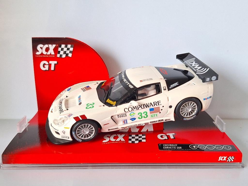 Scx Chevrolet Corvette C6R Compuware Met Licht Ref Nr 63680, Overige merken, Racebaan, Scx, Nieuw