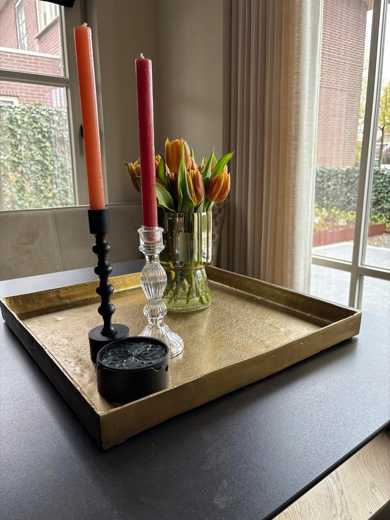Colmore decoratie schaal 50/50 - Chique en exclusief, Ophalen, Overige materialen, Schaal, Vierkant