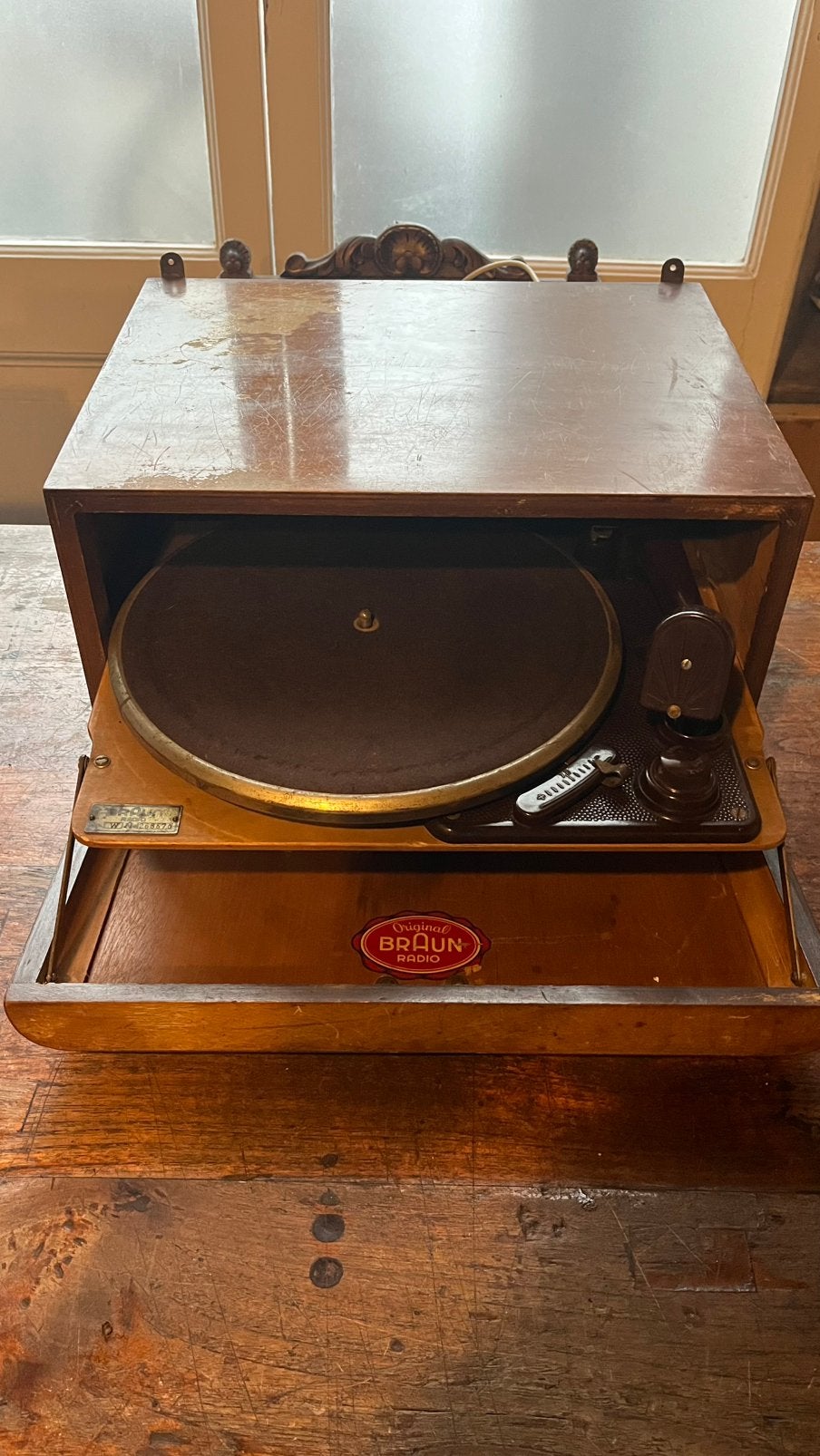 Braun cosmophon platenspeler 1933 en telelefunken speaker, Ophalen of Verzenden