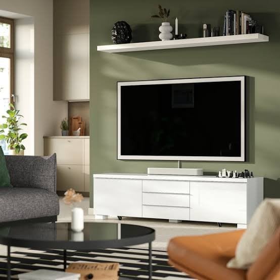 Besta Burs TV meubel IKEA, Gebruikt, 150 tot 200 cm, Met lade(s), Ophalen of Verzenden