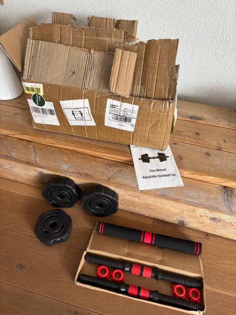 Dumbell 2-in-1 halterset, 20 kg, verstelbaar, Onbekend, Nieuw, Ophalen of Verzenden, Onbekend