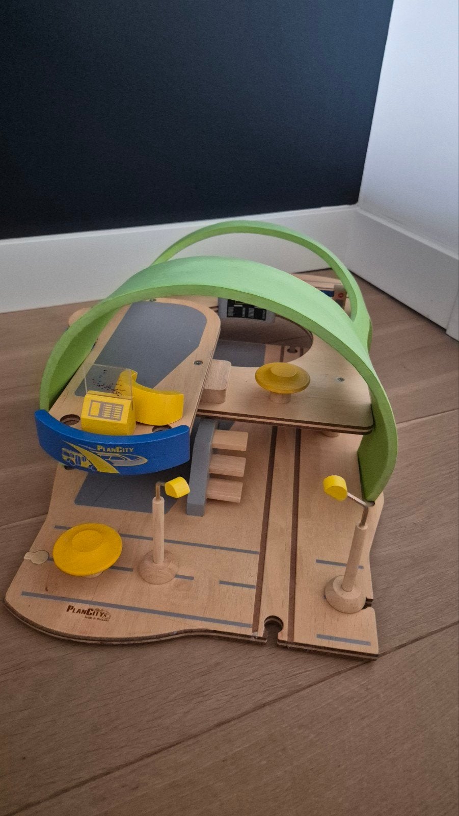 PlanCity busterminal, Kinderen en Baby's, Speelgoed | Houten speelgoed, Ophalen, Gebruikt