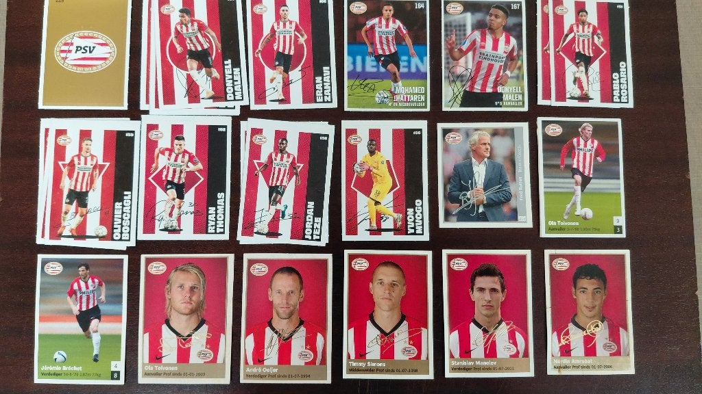 34 AH voetbalplaatjes PSV Eindhoven, Verzenden, Zo goed als nieuw, PSV, Poster, Plaatje of Sticker