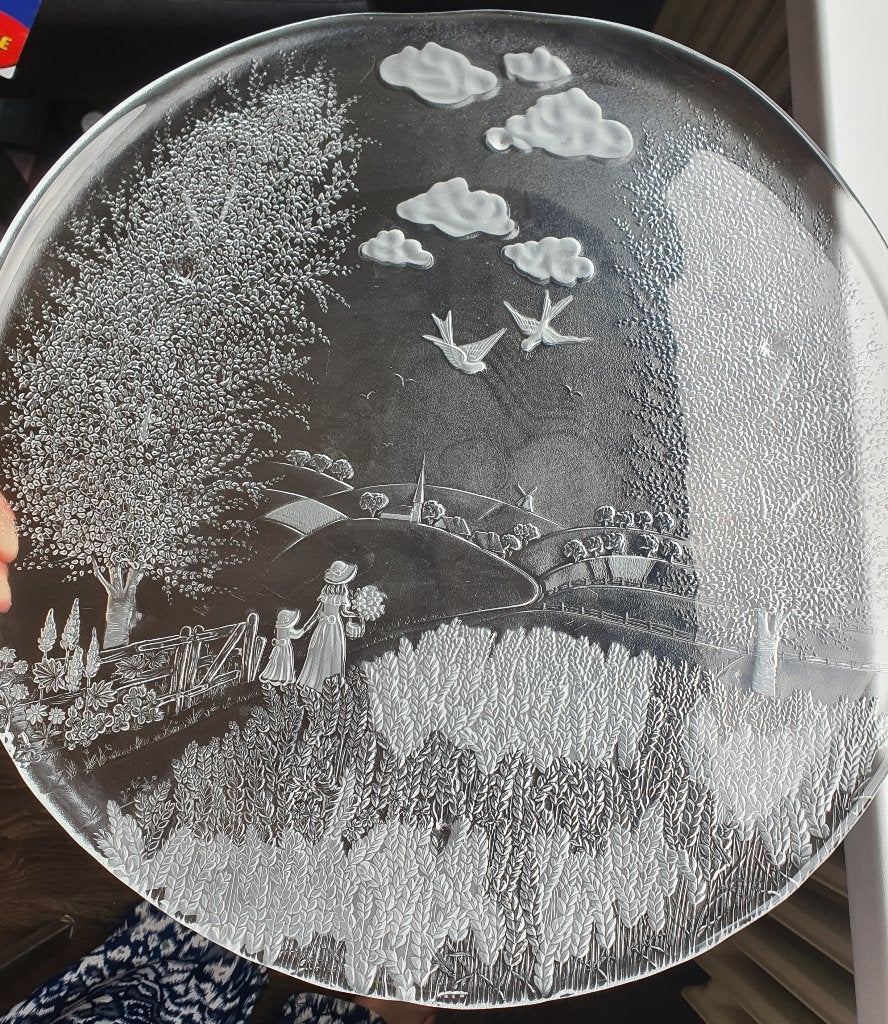 Walther Glas ‘Memories’ Serveerschaal 34cm, Ophalen of Verzenden