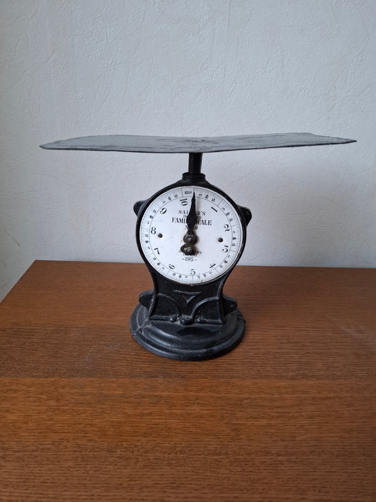 Antieke Salter's Family Scale Keukenweegschaal, Ophalen