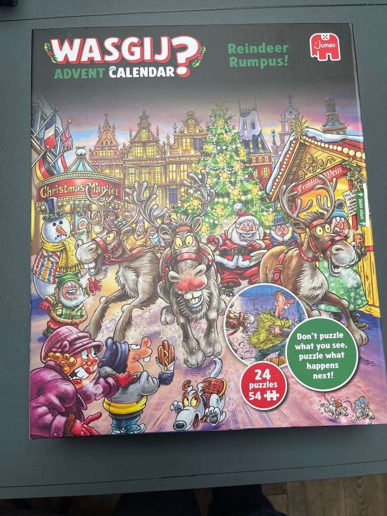 Wasgij? Reindeer Rumpus! Adventskalender 24 Puzzels, Ophalen, 500 t/m 1500 stukjes, Gebruikt