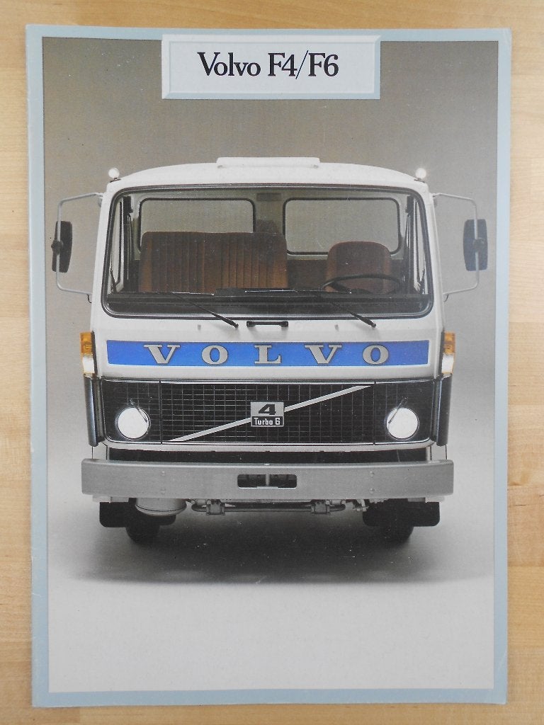 Volvo F4 F6 Brochure 1979, Volvo, Zo goed als nieuw, Volvo, Ophalen of Verzenden
