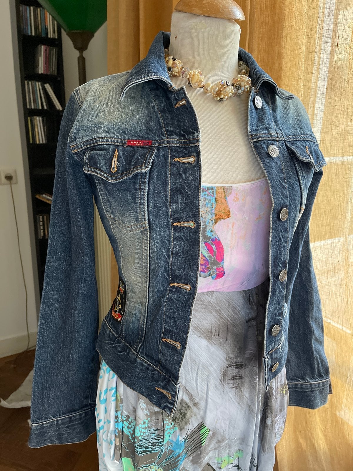 Getailleerd jeans jack Victory MT S Zgan merk Only, Kleding | Dames, Ophalen of Verzenden, Zo goed als nieuw, Maat 36 (S), Blauw