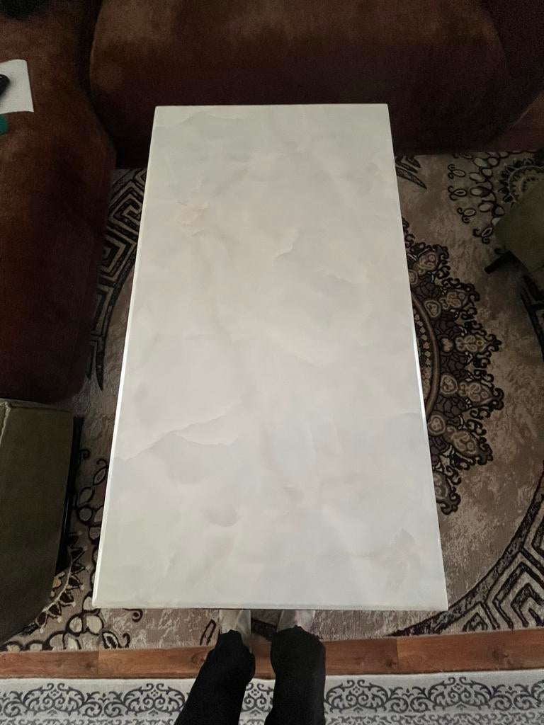 Gloednieuw salon tafel marble, Huis en Inrichting, Tafels | Salontafels, Ophalen, Overige materialen, 100 tot 150 cm, Vierkant