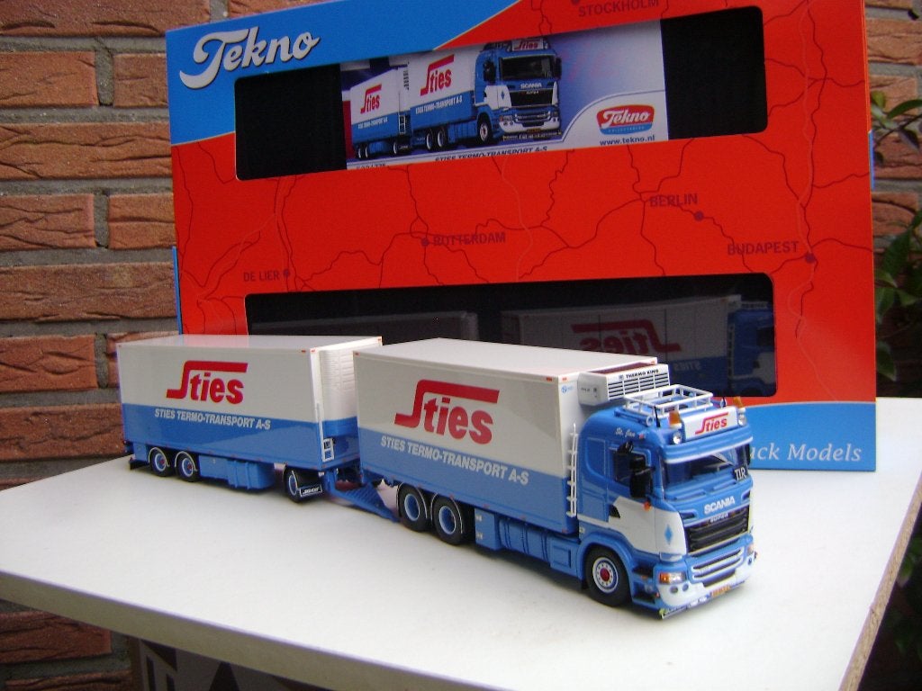Tekno Scania R560 Combi Sties, Hobby en Vrije tijd, Ophalen of Verzenden, Nieuw, Bus of Vrachtwagen, Tekno