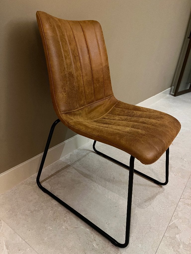Eetkamerstoelen, Ophalen, Gebruikt, Bruin, Leer