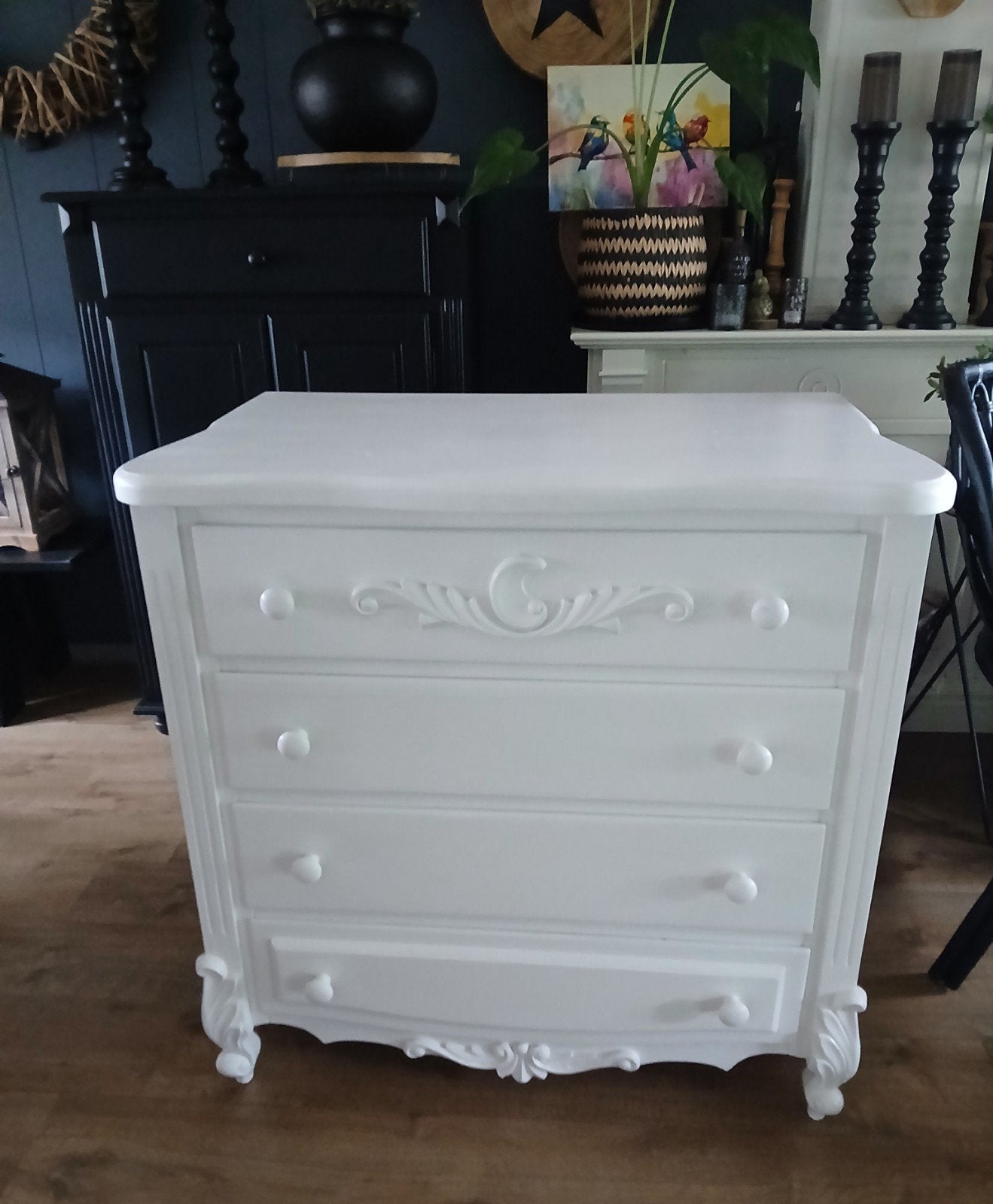 mooi in nieuwe verf dressoir, Huis en Inrichting, Ophalen, 50 tot 100 cm, Zo goed als nieuw, Met lade(s)