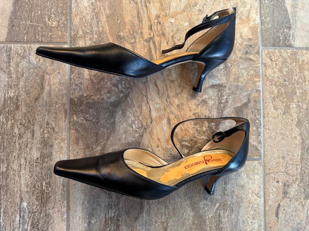 Nina Fiarucci bruidsschoenen, zwart, maat 39, Ophalen of Verzenden, Zo goed als nieuw, Zwart, Pumps
