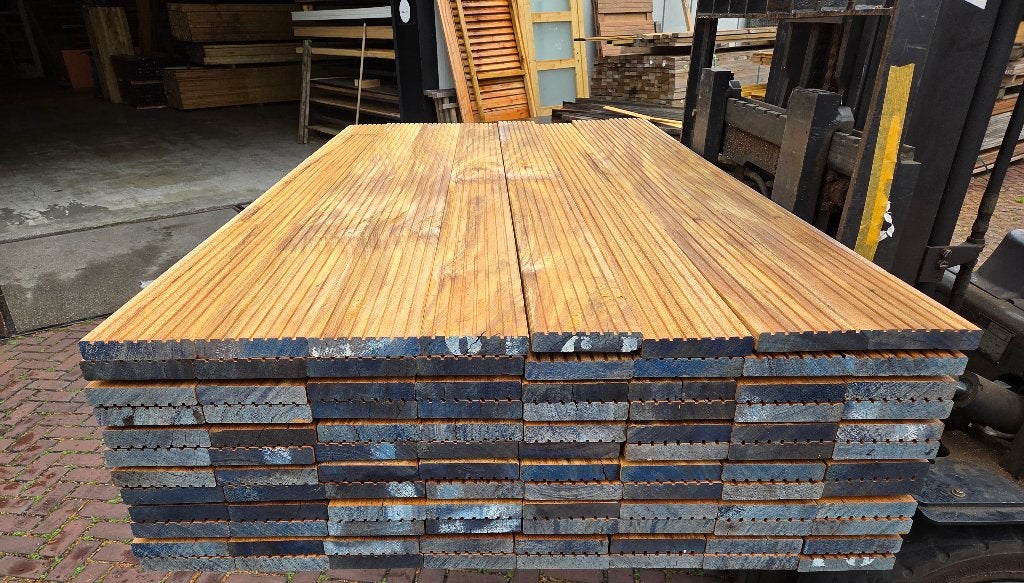 Hardhouten vlonderplanken 28x140 mm / 2.00 meter lang, Tuin en Terras, Ophalen, Nieuw, Hout