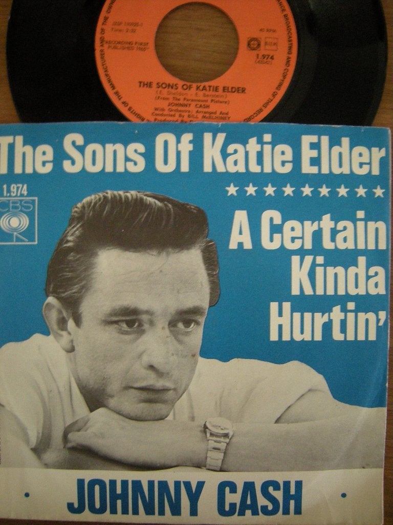 Johnny Cash (The Sons Of Katie Elder), Ophalen of Verzenden, Gebruikt, 7 inch, Country en Western