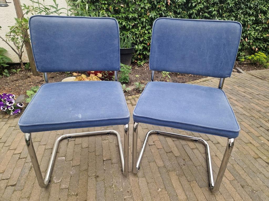 Zuiver Ridge stoelen - Set van 2, Ophalen, Twee, Blauw, Zo goed als nieuw