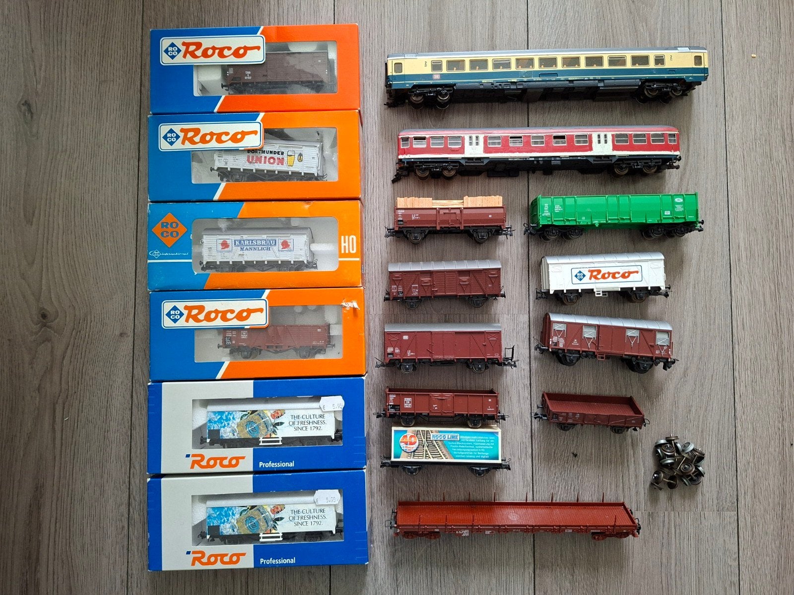 18x wagon/rijtuig (defect/opknappers), Overige merken, Gebruikt, Gelijkstroom of Wisselstroom, Wagon