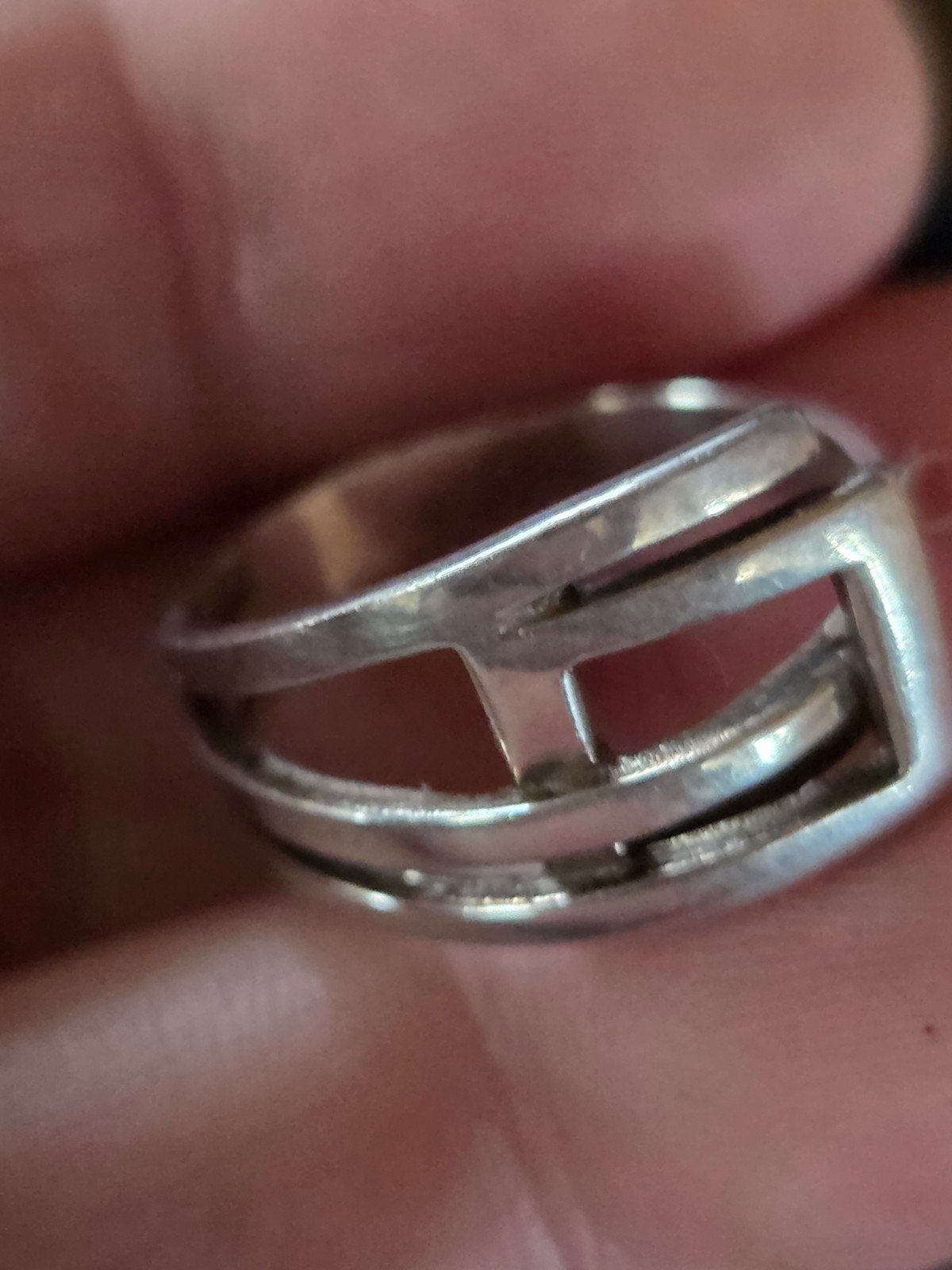 Zilveren 9.25 Stevige Ring maat 18, Gebruikt, Ophalen of Verzenden, 17 tot 18, Dame of Heer