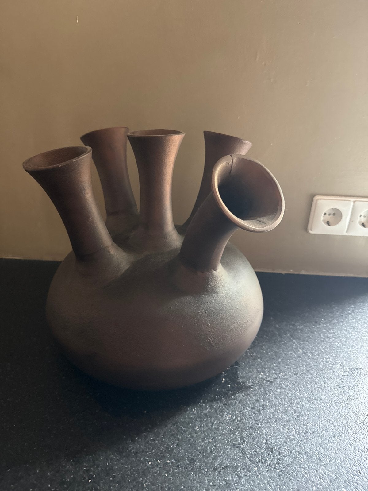Bronzen toetervaas groot, Ophalen of Verzenden, Zo goed als nieuw, Overige kleuren