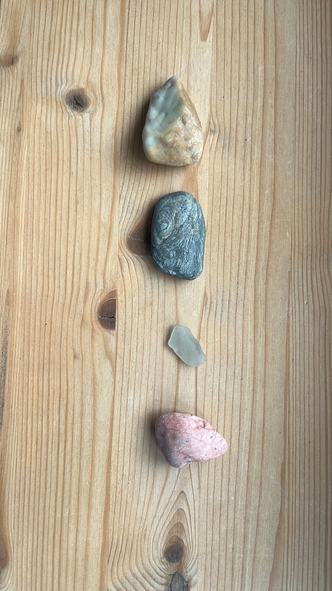 3 mineralen en zeeglas, Verzenden, Mineraal