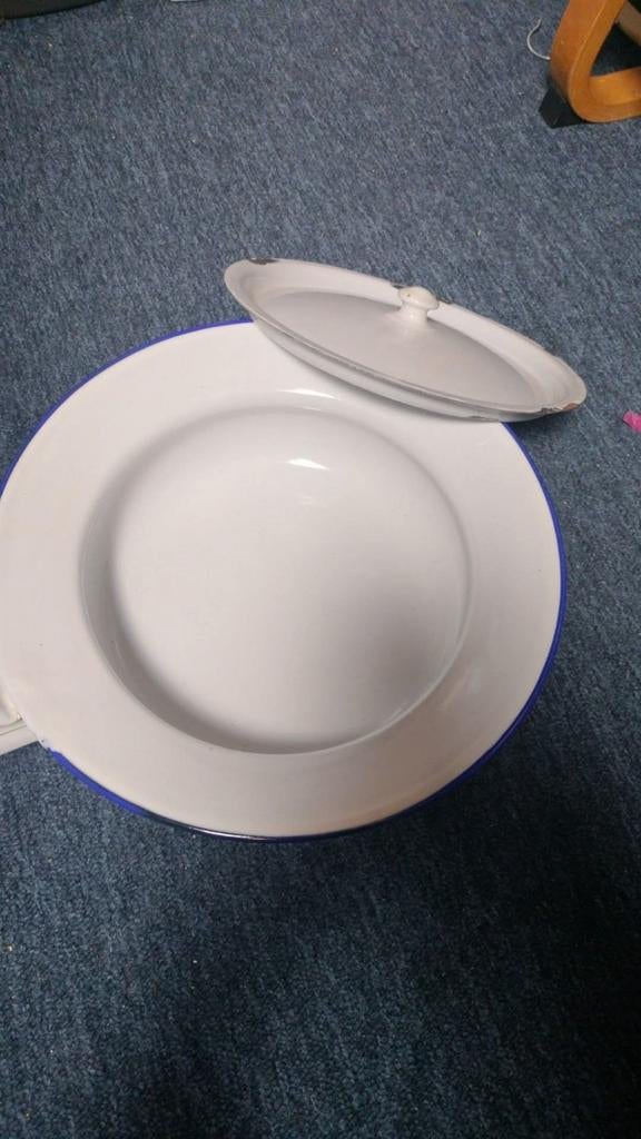 Emaille ondersteek / bedpan, Ophalen of Verzenden