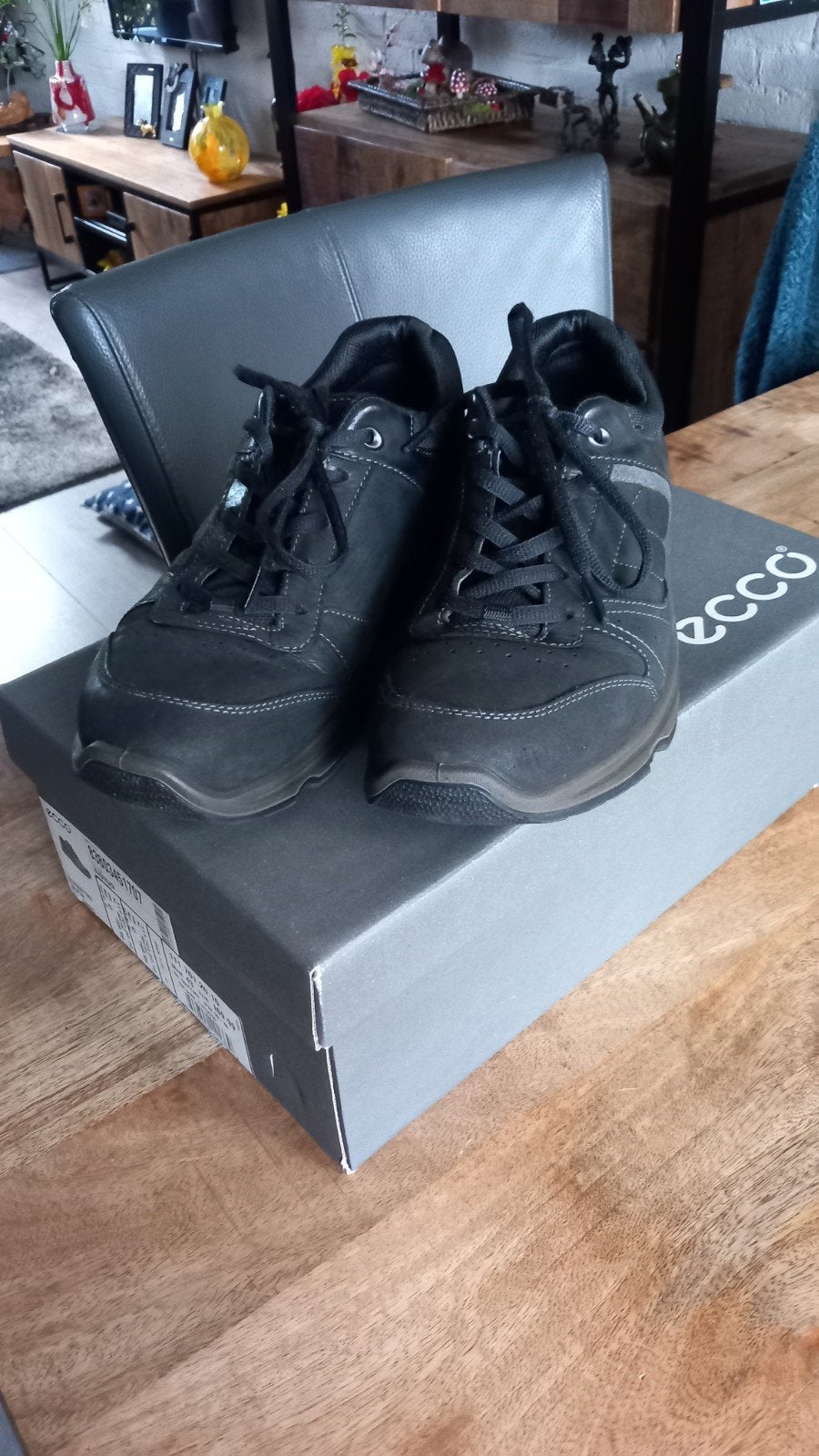 Ecco zwarte herenschoenen maat 43, Ophalen, Ecco, Zwart, Zo goed als nieuw