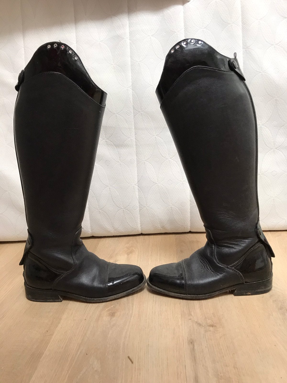 Leren paardrijlaarzen met rits en lak en glitter maat 39, Dieren en Toebehoren, Paardrijkleding, Dressuur, Ophalen of Verzenden