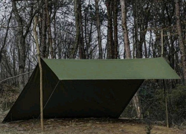 Polycotton Bushcraft Tarp 2,8 x 3 meter, NIEUW...., Caravans en Kamperen, Kampeeraccessoires, Ophalen of Verzenden, Nieuw