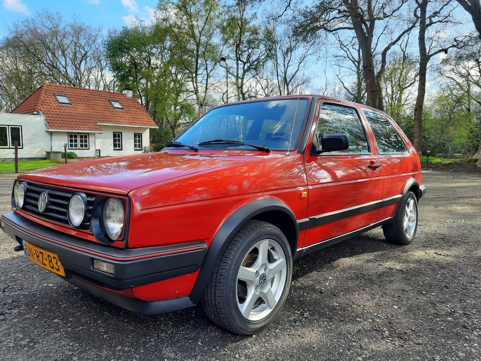 Volkswagen Golf 1.3 CL 40KW 1992 Rood (Pasadena uitvoering), Voorwielaandrijving, 410 kg, 54 pk, 4 cilinders