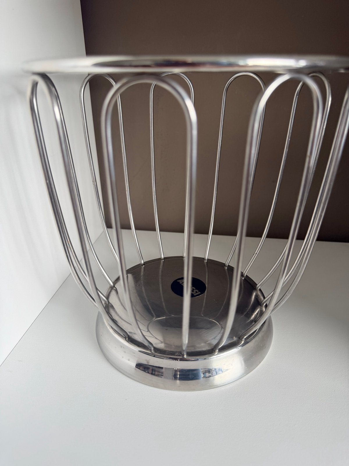 Alessi fruitschaal/mand - 20x15cm - Metaal, Gebruikt, Mand, Verzenden, Rond